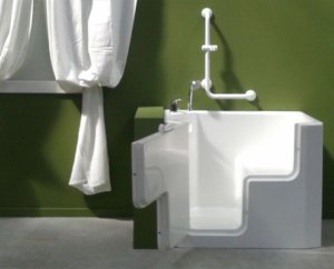 vasca doccia con sportello per anziani e disabili serena small